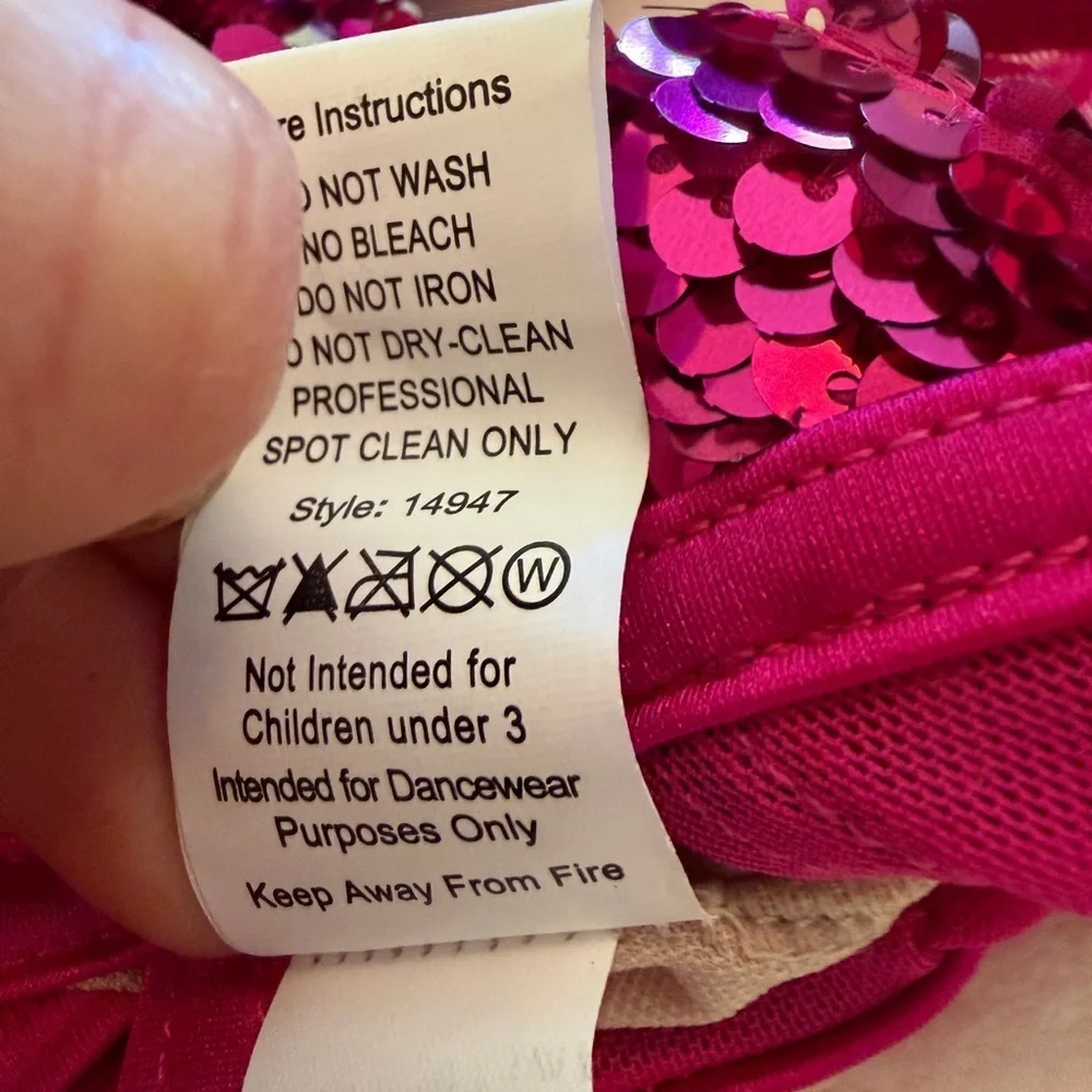 Girls Fuchsia Sequin Weissman Dance Costume